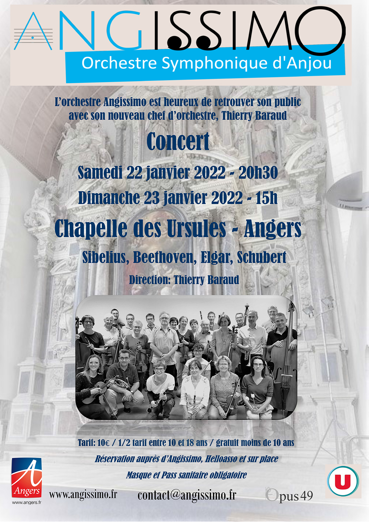 Concert de Nouvelle Année 2022 @ Angers, Chapelle des Ursules